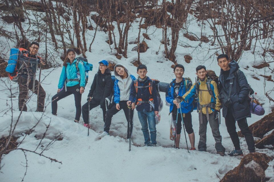 成体背包客带起包子重回甲尔猛措