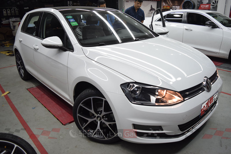 高尔夫7.5r-line17寸轮毂改装案例,高尔夫改装19寸bbs轮毂