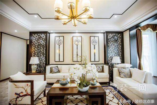 家装新中式轻奢风灯效果图,新中式别墅灯笼效果图