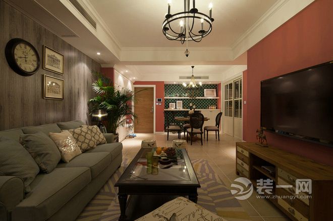 杭州广厦天都城紫韵公寓135方美式风格异国风情也可以很温情