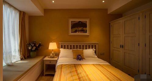 卧室的飘窗简约不简单，无锡百乐和园大三居装修实例效果图