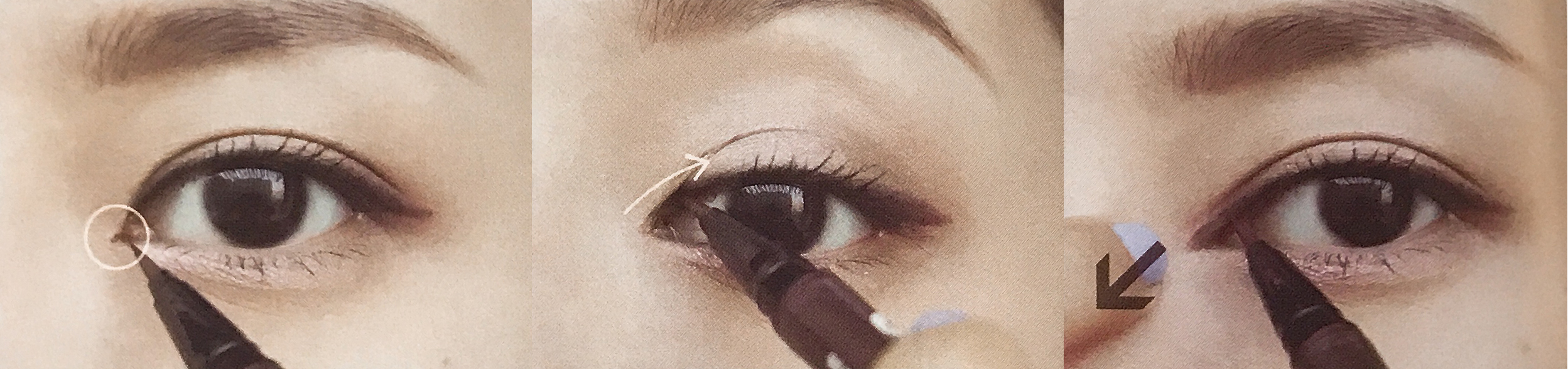 流星眉的化妆方法,流星眉妆容