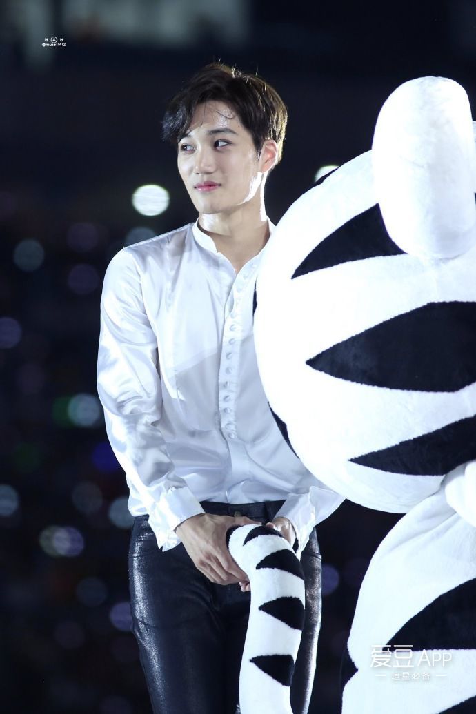 「EXO」「分享」170604玩偶面前茶蛋集体变三岁：我不管，我就是要和这只老虎玩嘛