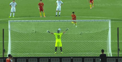 中国u22进球,u20中国队模仿c罗