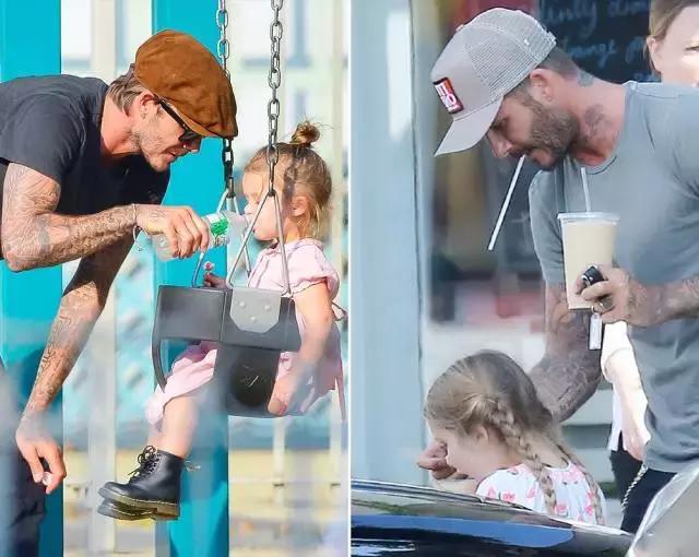 贝克汉姆：后盾情人还不够做最型潮爸女儿奴~｜美行加人20