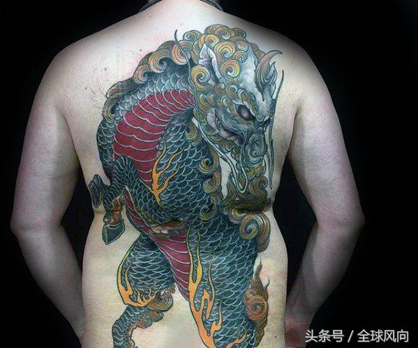 麒麟上云纹身图片大全,麒麟的纹身图案大全