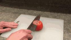 一个网友展示他的磨刀技巧...这一个个切的简直了...