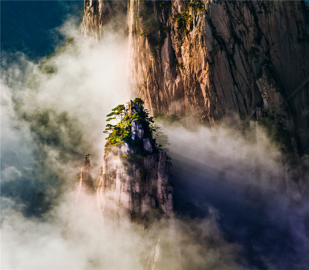 雨天的黄山朦胧美,大雨天的黄山