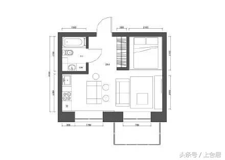 青年公寓现代简约风格,52平米现代简约小公寓