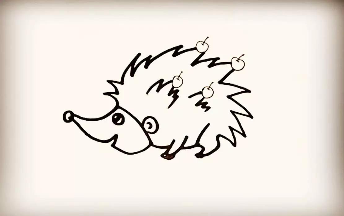 简笔画刺猬索尼克,简笔画刺猬的画法