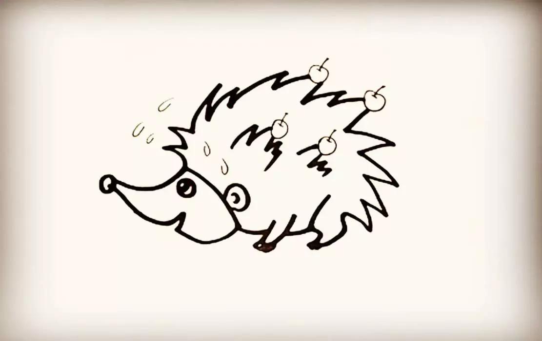简笔画刺猬索尼克,简笔画刺猬的画法