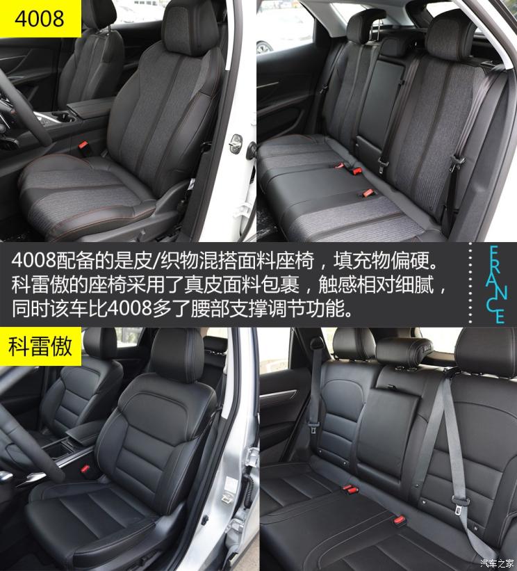 标致408和雷诺科雷傲哪个好,科雷傲对比4008