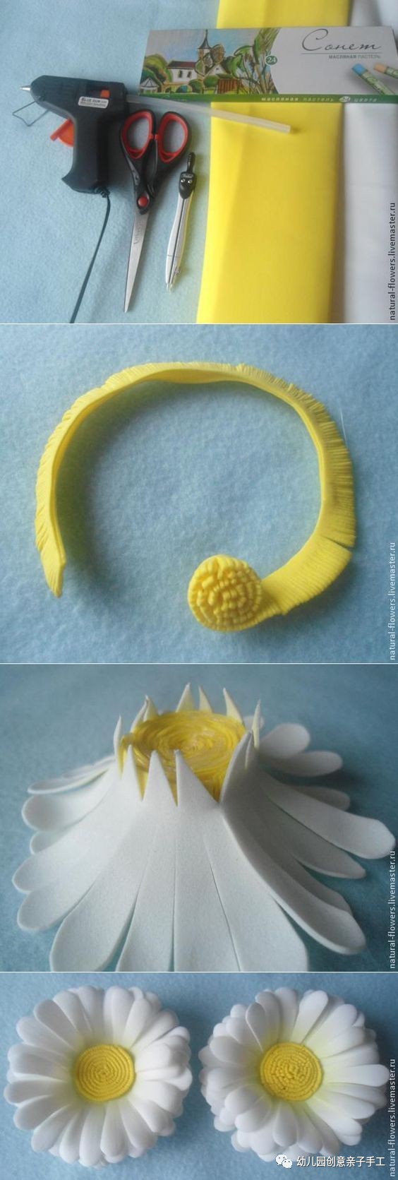 不织布手工花制作大全简单又漂亮,3-6岁幼儿不织布手工花朵