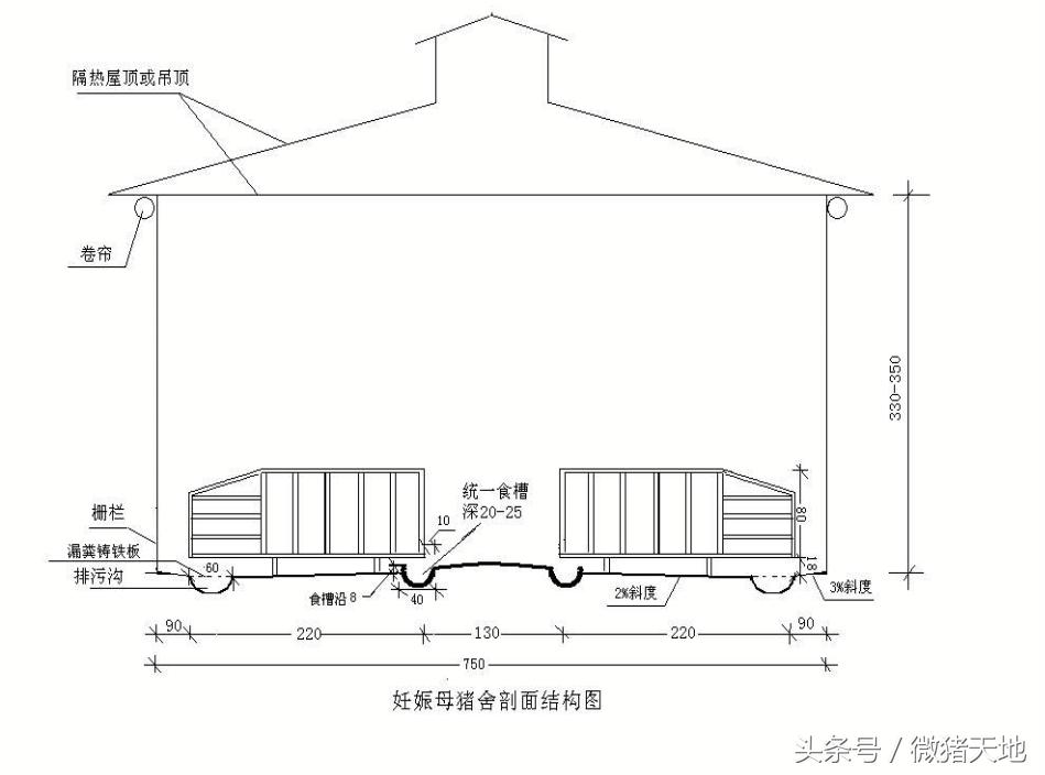 农村100头育肥猪小型猪场设计图,农村小型养猪场设计规划图