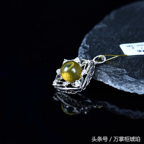 琥珀中的鬼马精灵——925银镶嵌