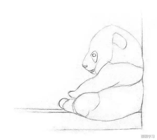素描大熊猫,零基础怎么画出可爱猫咪素描教程