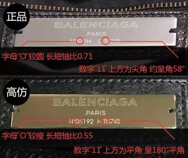 巴黎世家机车包五金,巴黎世家机车包金属铁标真假对比