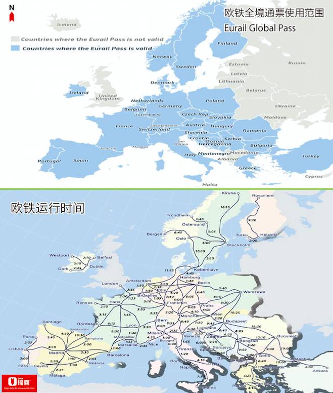 坐火车欧洲线路,坐火车欧洲