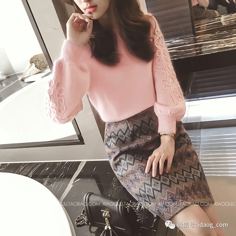 秋冬针织裙套装时髦,慵懒风针织套装裙