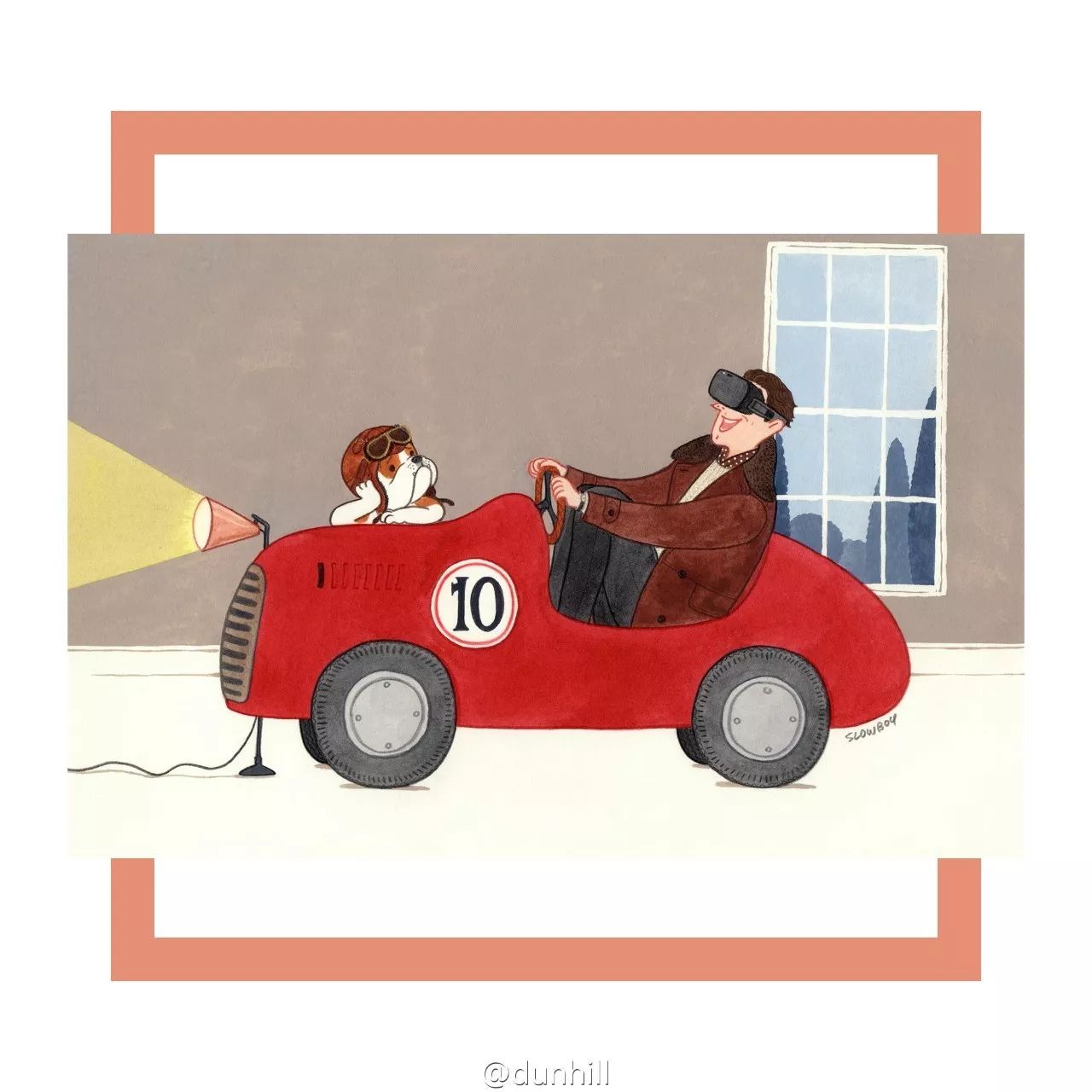 谈资|那个专门画绅士的Mr.Slowboy,这次帮dunhill画了一只狗