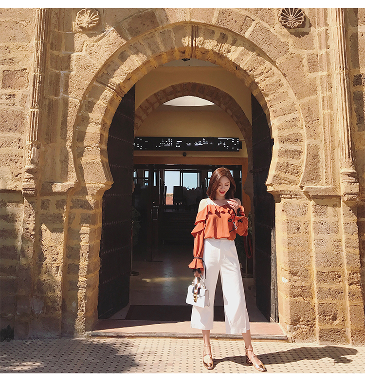 only新款百搭雪纺衫,粉红色潮流雪纺衫