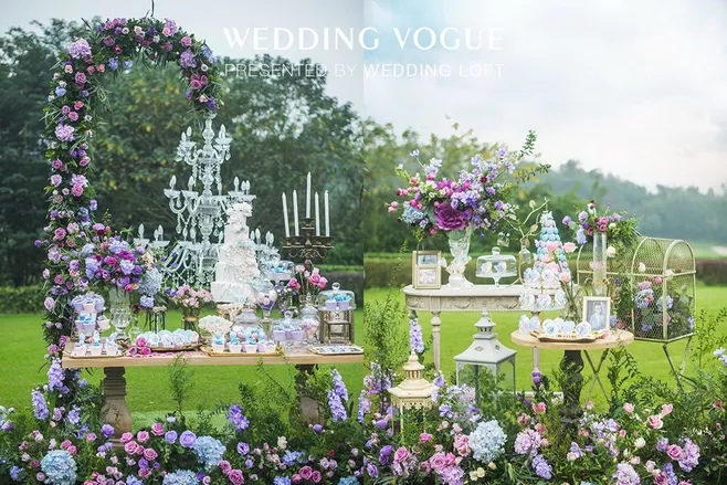 户外婚礼场景布置效果图,红色系婚礼户外布置场景