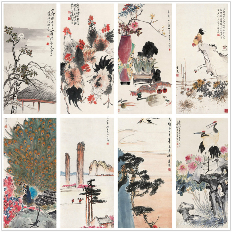 海派花鸟画谁的比较好,海派名家张雄花鸟画