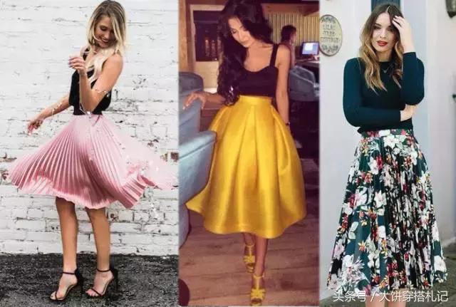 不同颜色百褶裙穿搭春天,不同身高百褶裙长度