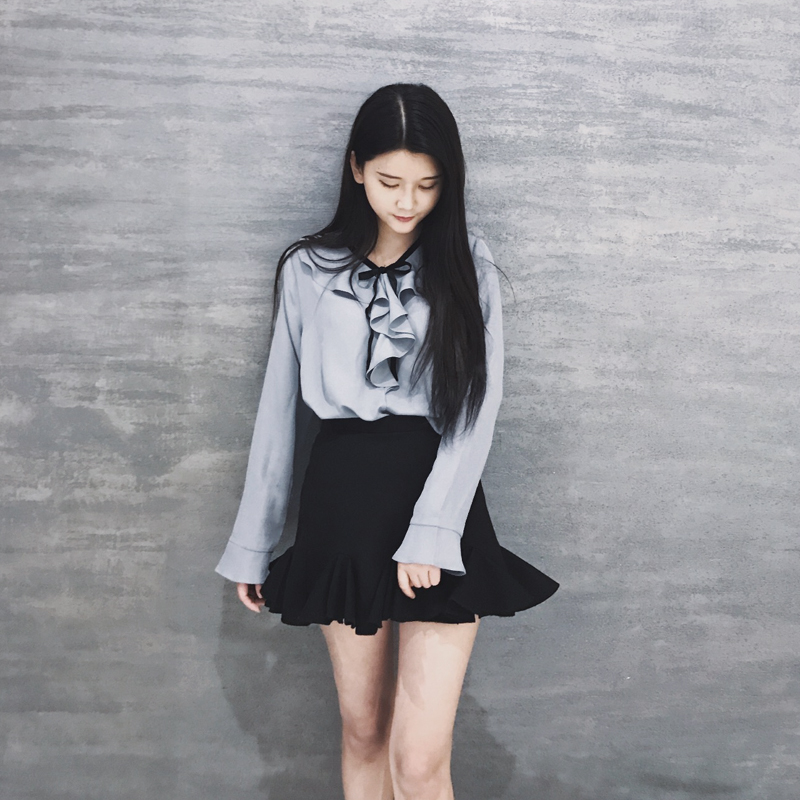 中老年气质雪纺上衣,法式气质雪纺上衣