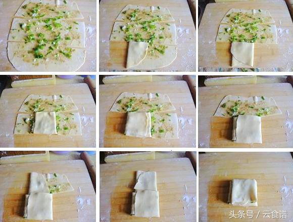 学做葱油千层饼,薄脆葱油薄饼