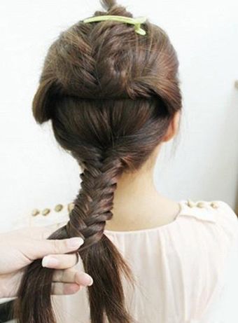 超有个性的几款韩式编发简单易学,半披直发编发教程
