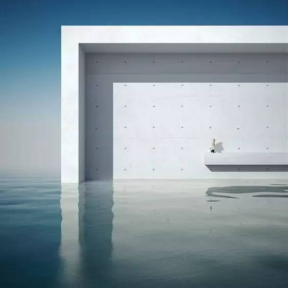 建築有水，心若止水