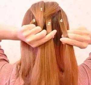 约会编发简单发型扎法步骤图解,简单易学的一款编发教程