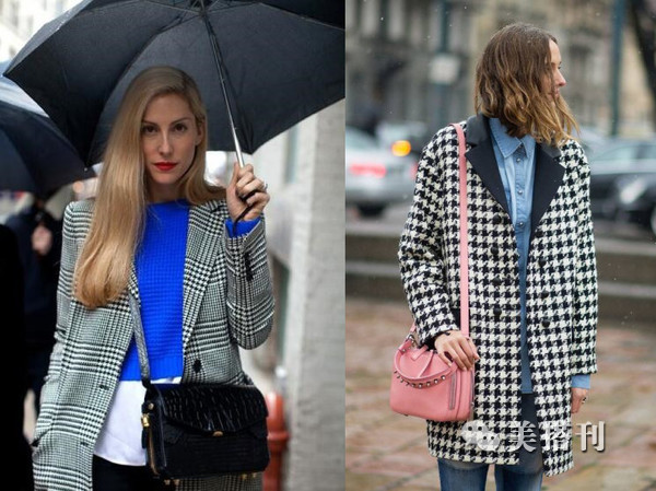 千鸟格永不落伍的复古元素,经典千鸟格超显品味气质