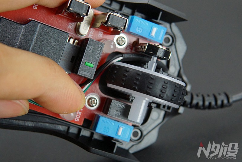 狼派at405游戏鼠标,狼派鼠标拆解