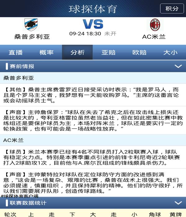 意甲竞彩罗马德比分析,桑普多利亚vs国际米兰预测