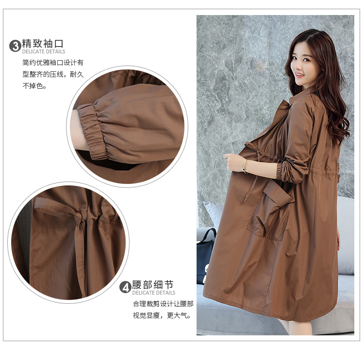 秋冬风衣女款中长款时尚款韩版,韩版风衣外套女中长款洋气大方
