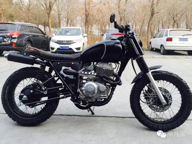 鑫源400复古摩托车改装案例,鑫源摩托复古改装