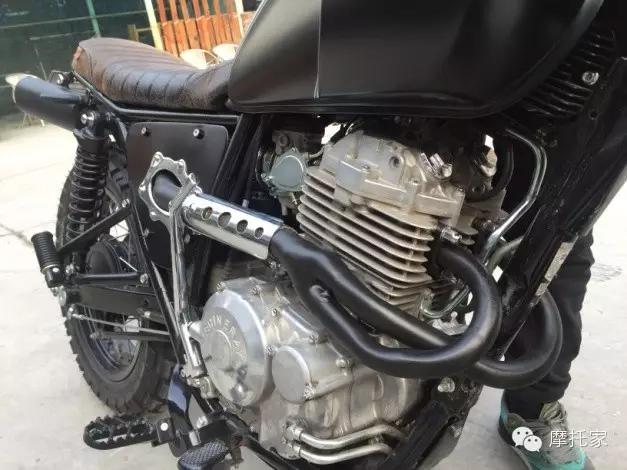 鑫源400复古摩托车改装案例,鑫源摩托复古改装