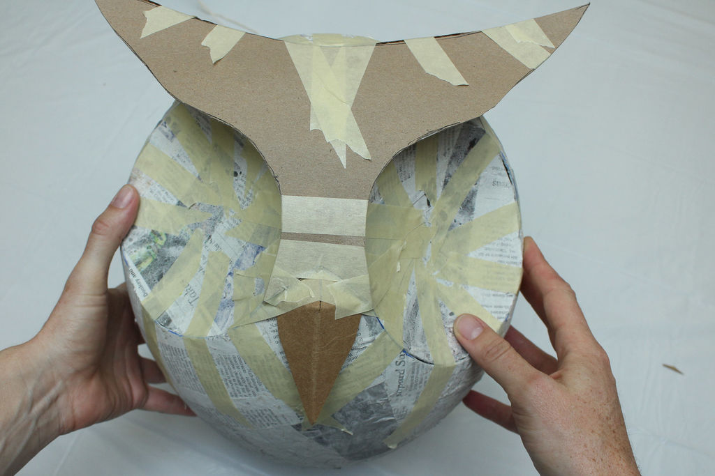 猫头鹰钟表手工制作,猫头鹰树叶手工贴画