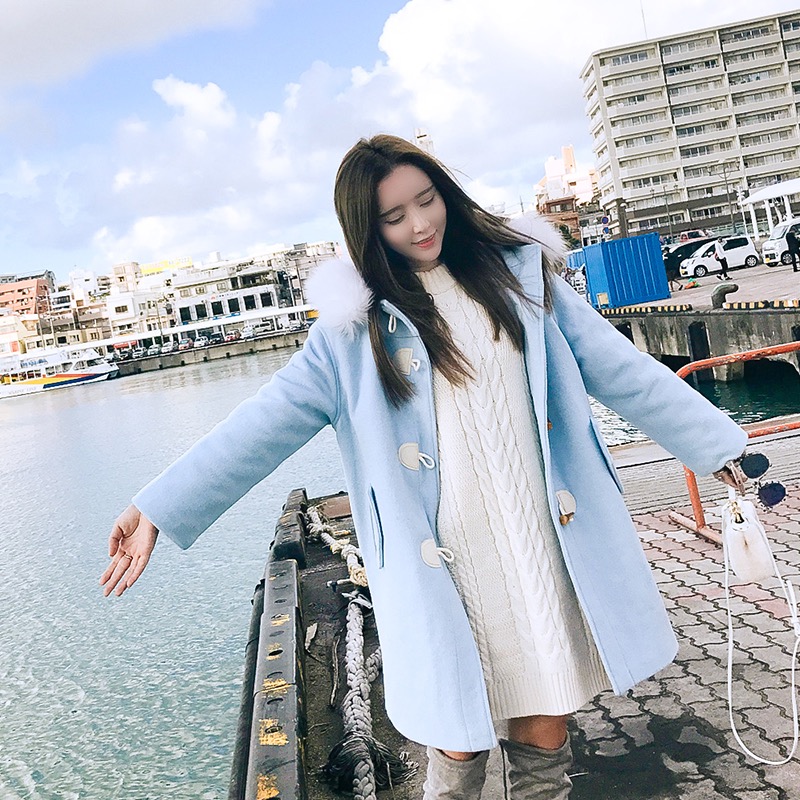 牛角扣大衣怎么搭配减龄,减龄牛角扣羊绒大衣