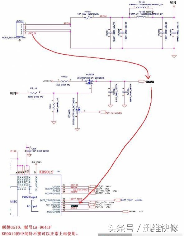 笔记本电源插口中间的针,笔记本电源适配器输出有几根线