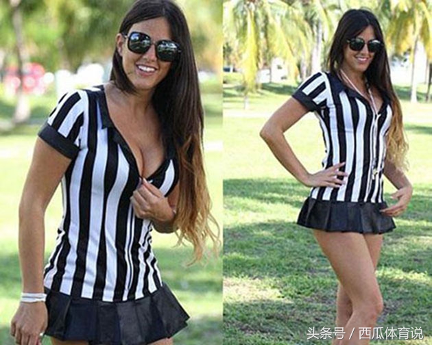 足球名宿前女友改行当足球裁判，微胖的她遭黑人球员疯狂表白