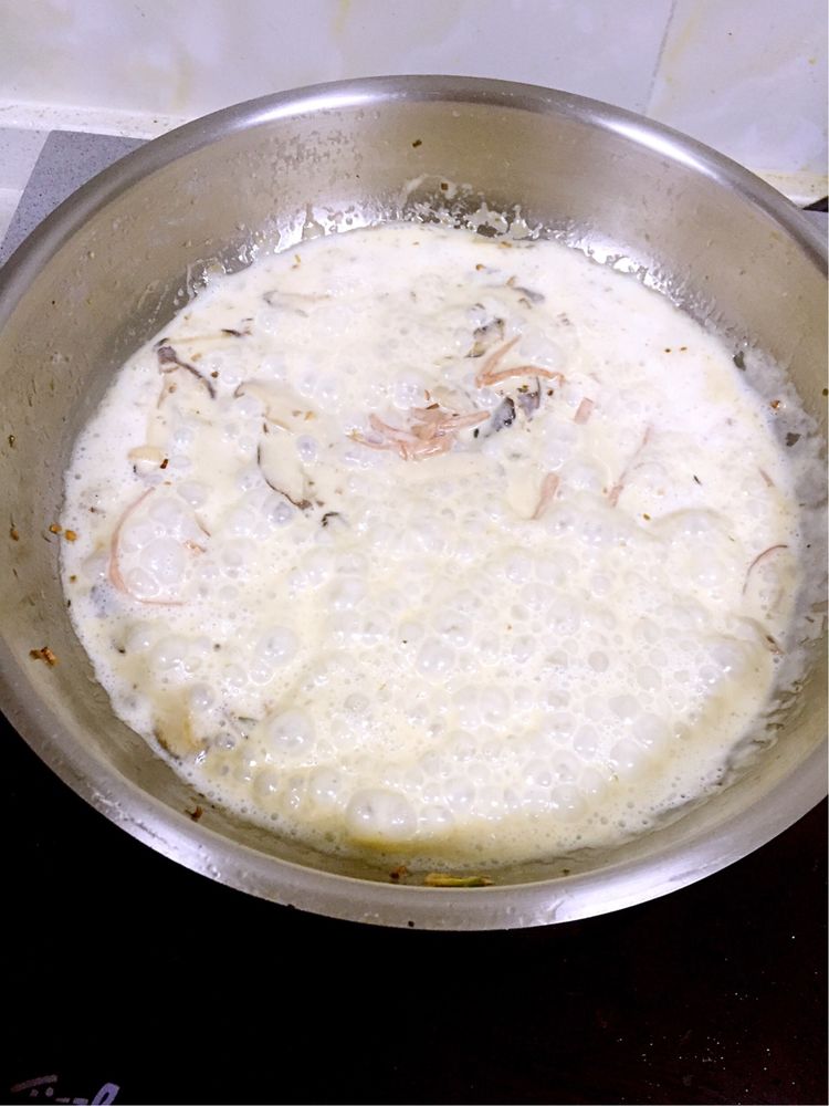 奶油蘑菇意大利面商用,儿童奶油蘑菇意面