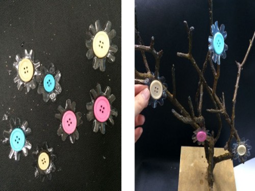 教你用旧盒子和干树枝制作盆景首饰架