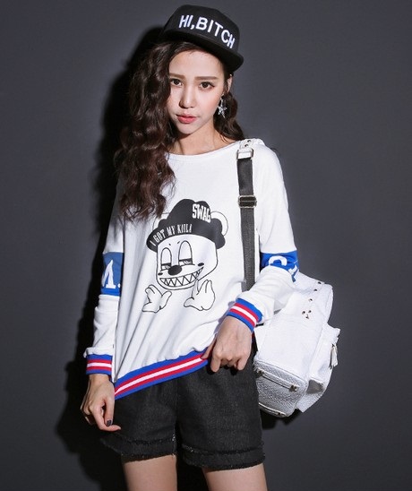 韩国版加大码卫衣,韩国新款卫衣女装