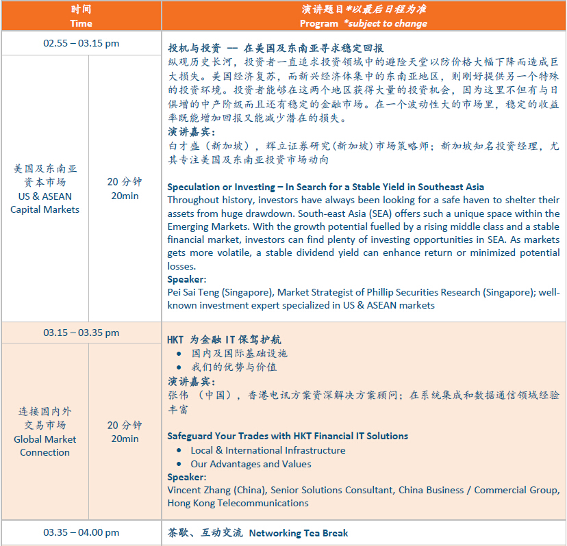 环球交易论坛——从中-港、美国及东南亚市场寻找投资突破口
