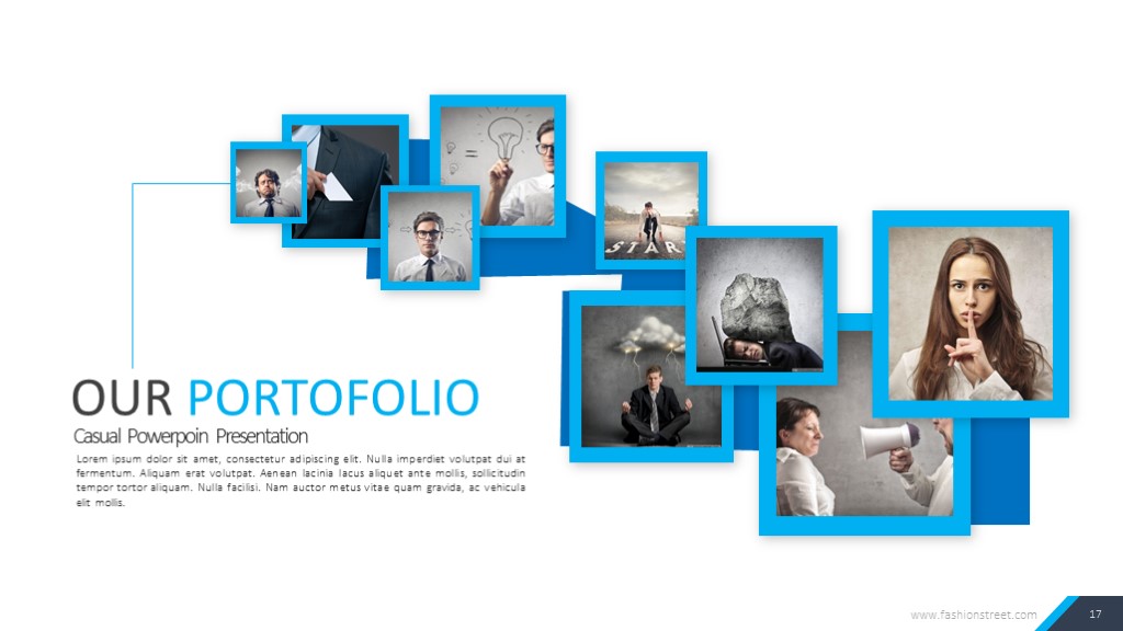 高端大气蓝色商务ppt模板,免费简约风产品介绍ppt模板