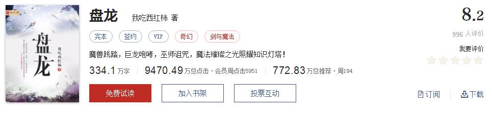 全精品系列网络小说推荐，起点8.3分高评价口碑神作，大神经典