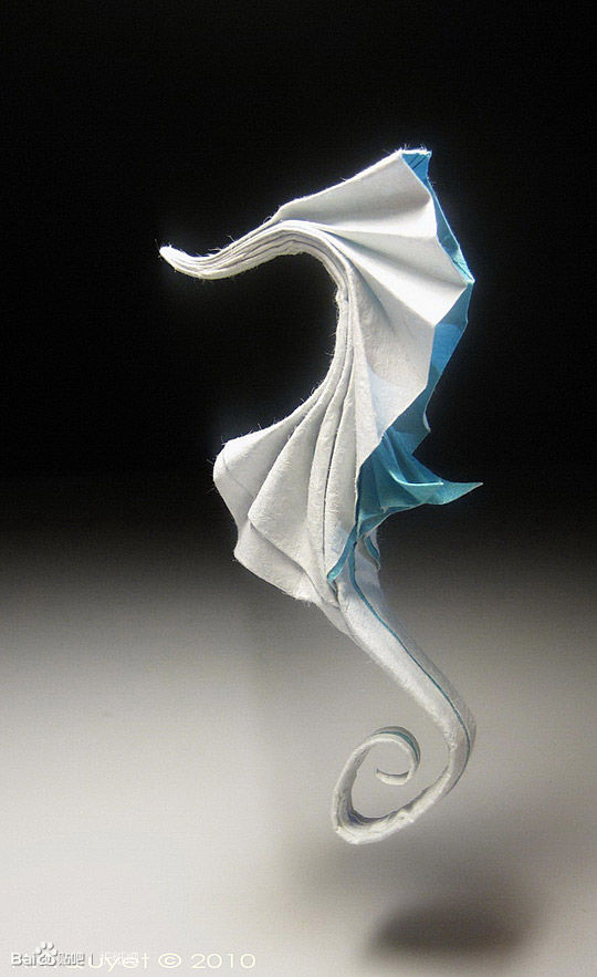 折纸王子复杂折纸作品鲸鱼,折纸作品基础型折纸方法图解